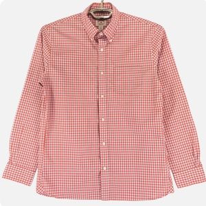 Brooks Brothers Red Fleece Shirt in Orange/White/Blue